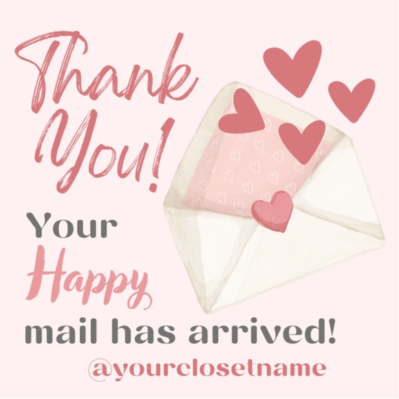 ♥️ 5x25 / 60 Thank you Stickers - Picture 2 of 5